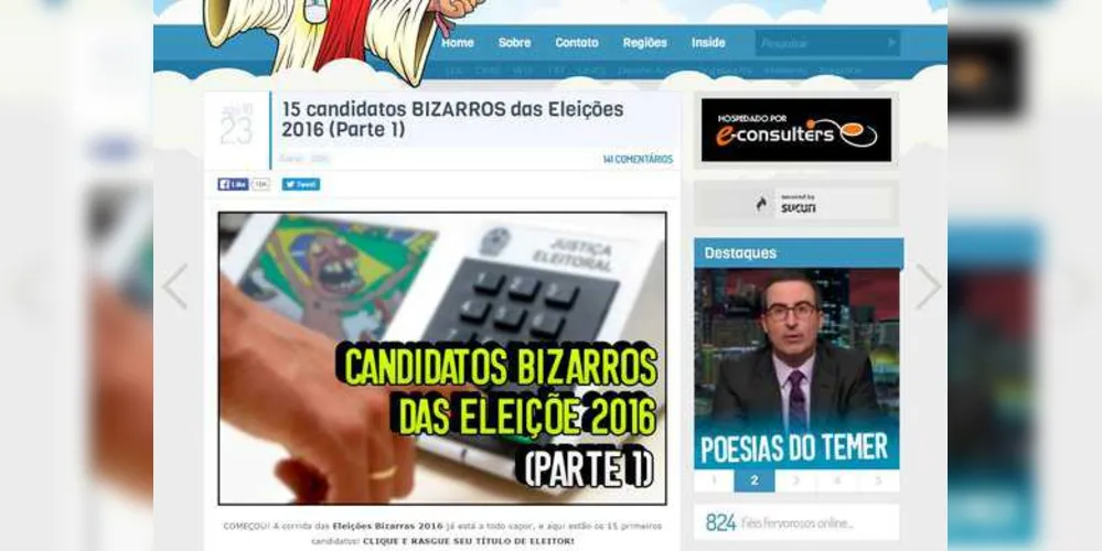 Imagem ilustrativa da imagem Site reúne nomes ‘bizarros’ das eleições de 2016