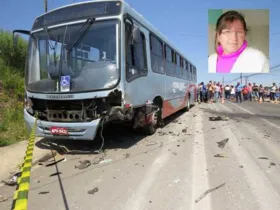 Vítima estava dentro do ônibus envolvido no acidente