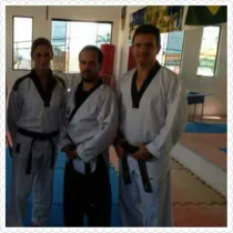 Professa Josiane com os mestres Fernando e Marcelo. 