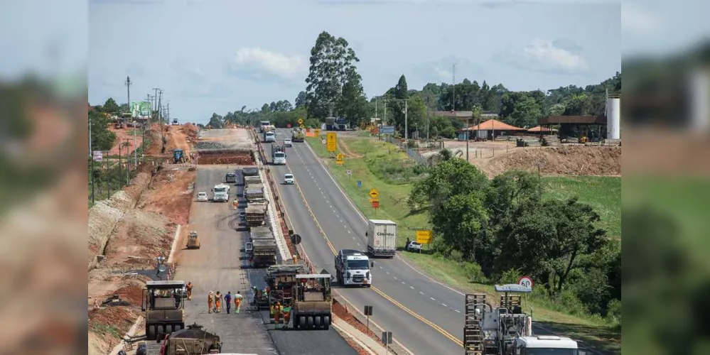 Obras de duplicação da rodovia afetam o tráfego na BR-376 em Ortigueira