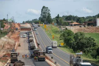 Obras de duplicação da rodovia afetam o tráfego na BR-376 em Ortigueira
