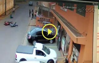 Imagem ilustrativa da imagem Câmera de segurança flagra atropelamento em Telêmaco Borba