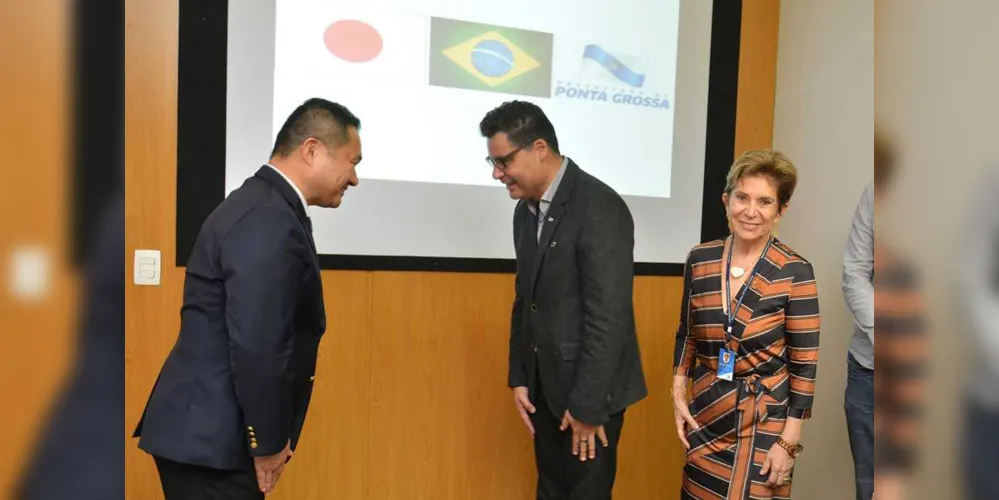 Comitiva representante do Japão foi recebida pelo prefeito Marcelo Rangel e vice Elizabeth Schmidt | Divulgação