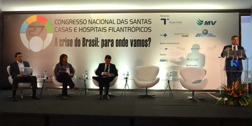 Secretário de Estado da Saúde, Michele Caputo Neto, 27° Congresso Nacional das Santas Casas e Hospitais Filantrópicos, em Brasília/Foto: Divulgação SESA