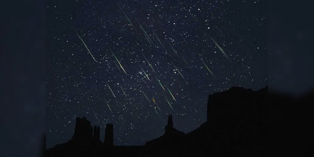 O pico da chuva de meteoros será no dia 13 e 14 de dezembro./Foto: Reprodução 