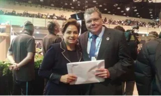 A proposta foi entregue por Sarney Filho à Patricia Espinosa./Foto: Reprodução O Globo