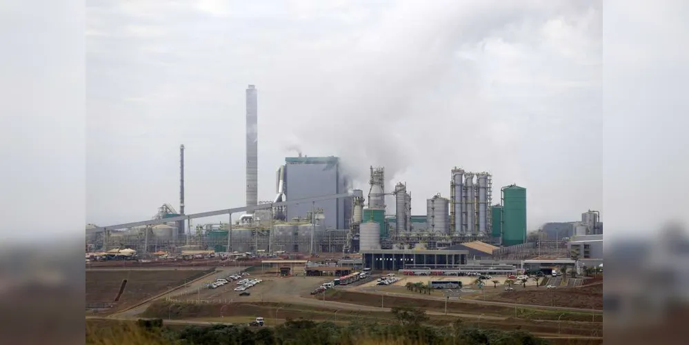Nova fábrica da Klabin, orçada em R$ 7 bilhões, em Ortigueira/Foto: Divulgação ANPr