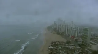 magem captada pelo Globocop antes da queda em Pernambuco na manhã desta terça-feira/Foto: Reprodução/ TV Globo