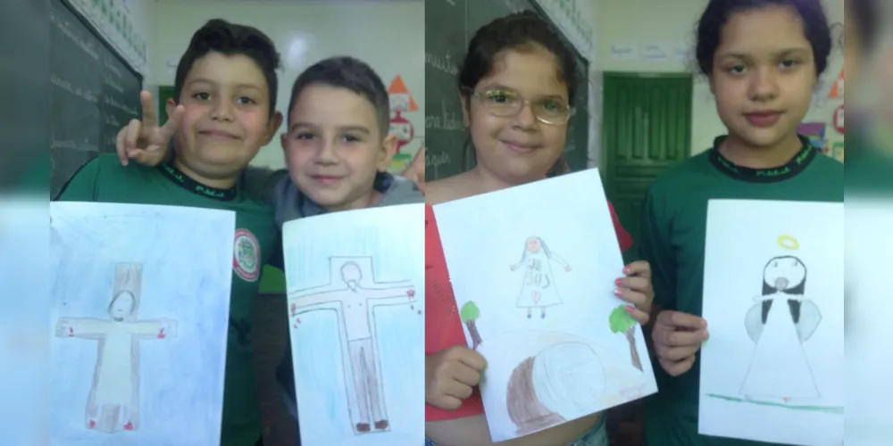 Imagem ilustrativa da imagem Jesus Cristo é tema de texto e desenhos em Jaguariaíva