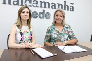 Fernanda de Matos Celano e Erica Cristina Lemes fizeram uma visita ao portal aRede