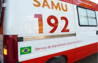 Vítima foi resgatada pelo Samu e encaminhada a um hospital da cidade.