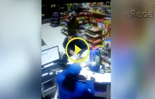 Imagem ilustrativa da imagem Vídeo mostra ação de ladrões em assalto a posto