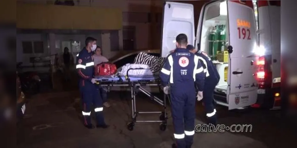 Bebê que sofreu queimaduras foi transferido para o Hospital Evangélico de Curitiba.