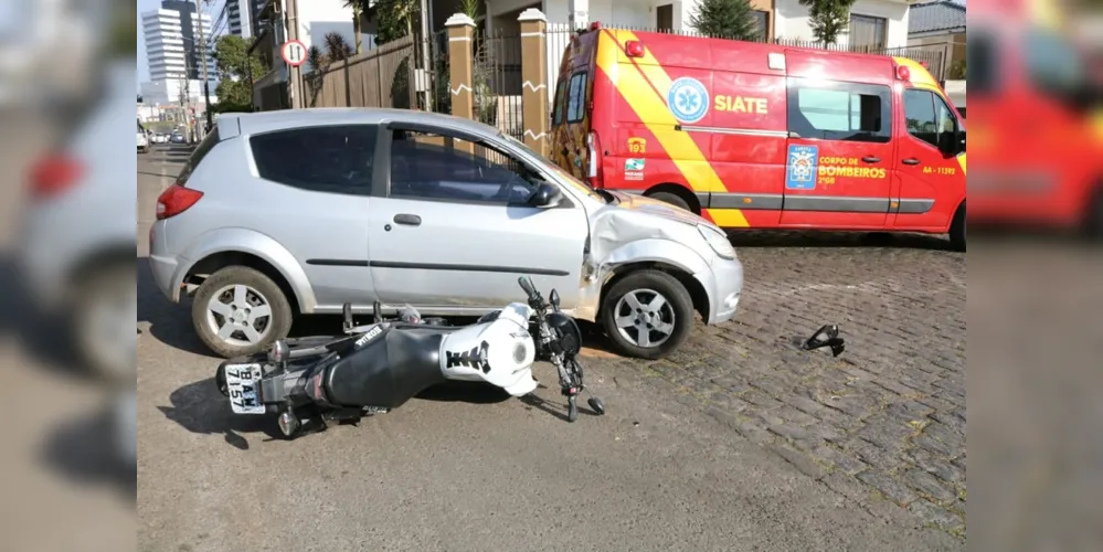 Imagem ilustrativa da imagem Acidente em Olarias deixa motociclista ferido