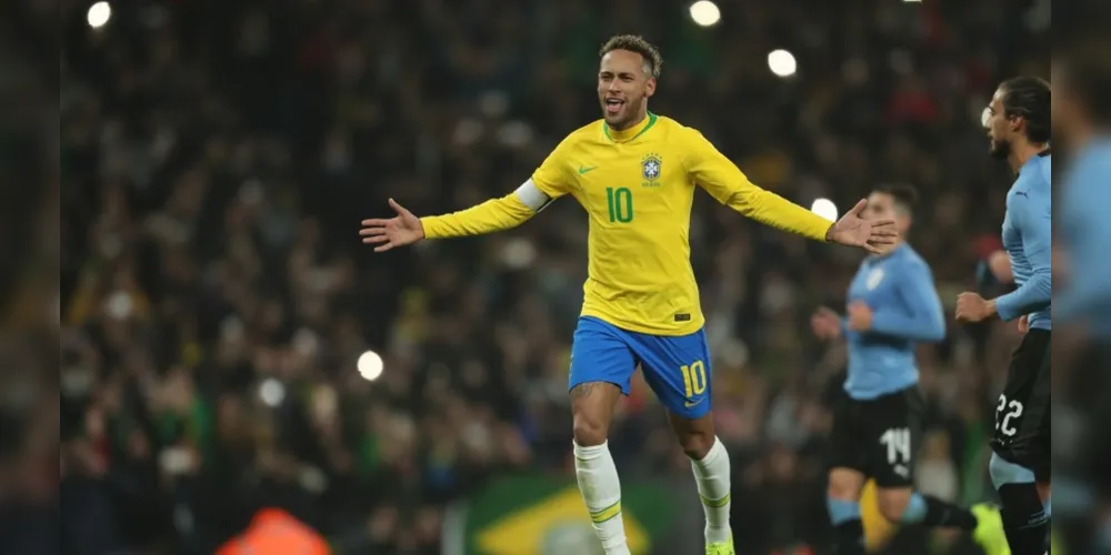 Neymar fez o gol do Brasil na partida