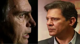 Bolsonaro e Haddad na disputa da Presidência