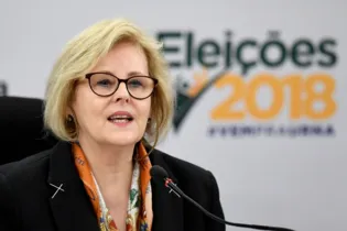 Brazilian Higher Electoral Court President judge Rosa Weber speaks during a press conference, in Brasilia, on October 7, 2018. - Brazilians began casting ballots Sunday in their most divisive presidential election in years, with a far-right politician promising an iron-fisted crackdown on crime, Jair Bolsonaro, the firm favorite in the first round. (Photo by EVARISTO SA / AFP) ORG XMIT: ESA988