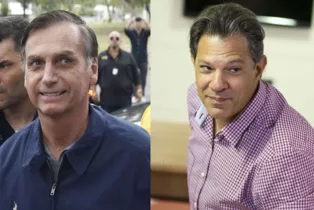 Os candidatos à Presidência Jair Bolsonaro (PSL) e Fernando Haddad (PT) 
