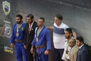 Bolsonaro foi à Arena Carioca 1 acompanhar as finais do evento de Jiu-Jitsu Abu Dhabi Grand Slam Rio.