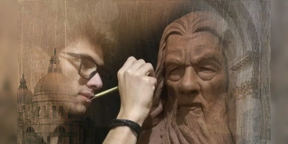 Artista ponta-grossense, após um árduo períodos de estudos, passou a esculpir profissionalmente.
