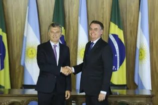 Bolsonaro e o presidente da Argentina, Mauricio Macri, se reuniram pela manhã