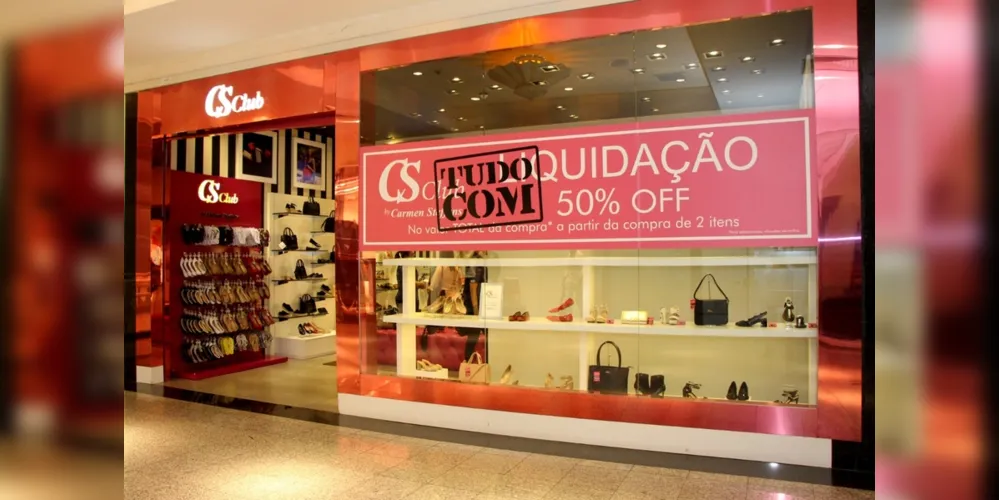 Loja da CS Club em Ponta Grossa fica localizada no Shopping Palladium, no segundo piso