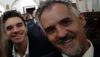 Florenal da Silva (dir.) e o filho André Luiz da Silva