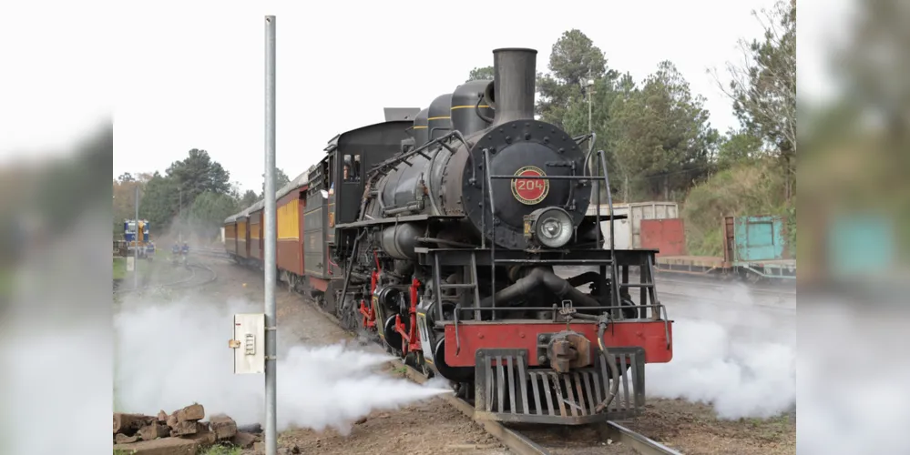 Inclusão da locomotiva como um dos atrativos do evento tem como objetivo resgatar as raízes ligadas à tradição ferroviária