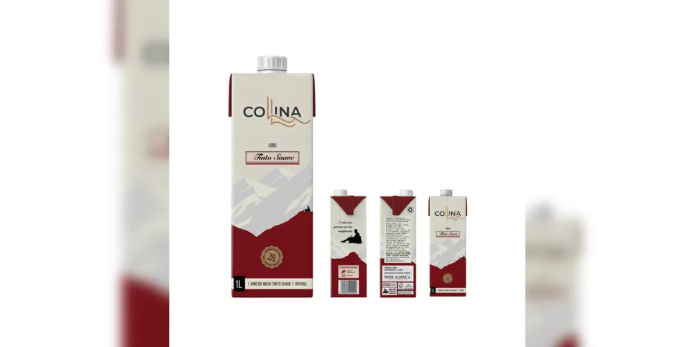 O vinho suave Collina passa a ser o único produzido em embalagem cartonada da Tetra Pak de 1L