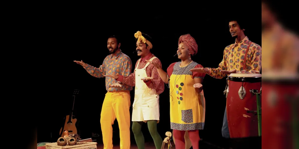 Baquetinhá será um espetáculo interativo que apresenta a diversidade de ritmos e manifestações afro-brasileiras, indígenas e africanas