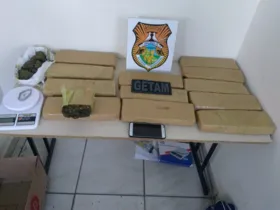 Equipe Getam Bravo encontrou a droga na residência do suspeito 