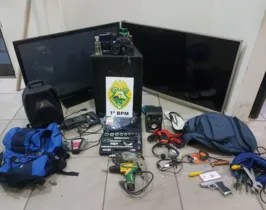 Material furtado de residência foi recuperado por policiais do Pelotão de Choque