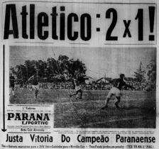 Campeão Paranaense de 1958, o Athletico conquistou o direito de disputar a primeira edição da Taça Brasil, que reuniu os vencedores de 16 Campeonatos Estaduais