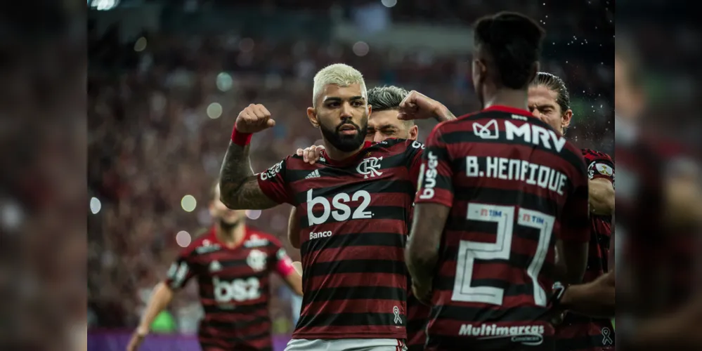 Gabigol marcou duas vezes na goleada do Flamengo