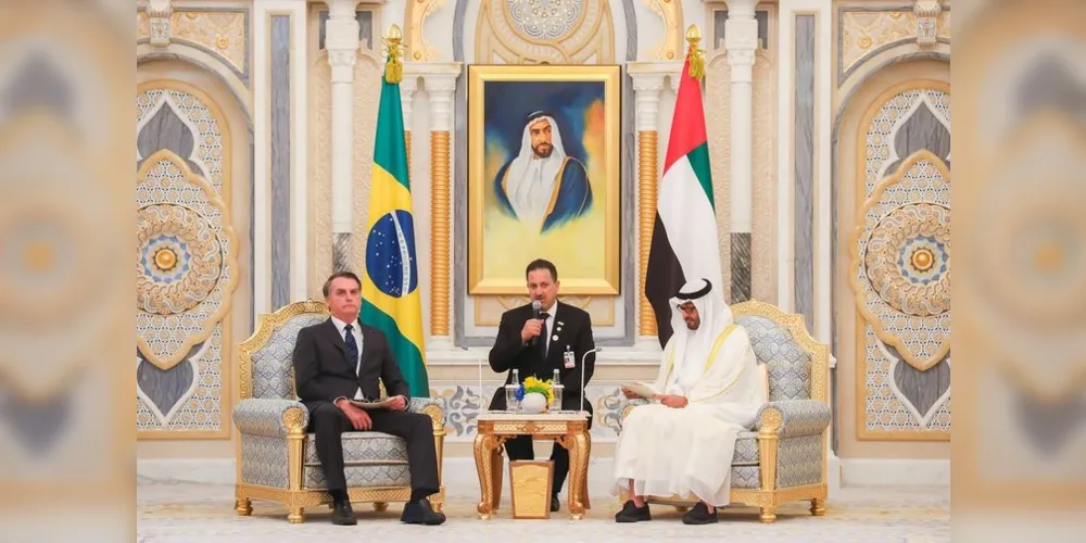 Presidente se encontra com xeique Mohamed bin Zayed Al Nahyan, Príncipe Herdeiro de Abu Dhabi