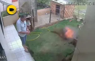 Imagem ilustrativa da imagem Homem explode quintal ao tentar matar baratas