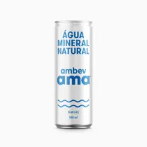A primeira água mineral em lata do País, que vem para complementar o portfólio da marca AMA. 