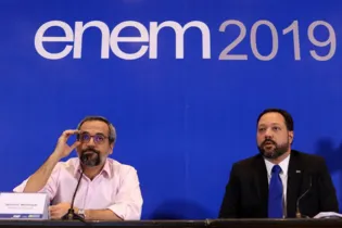 O ministro da Educação, Abraham Weintraub, fala sobre primeiro dia de provas do ENEM 
