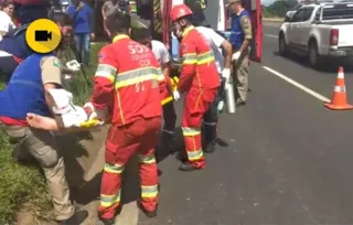 Imagem ilustrativa da imagem Vídeo mostra atendimento a caminhoneiro na Souza Naves