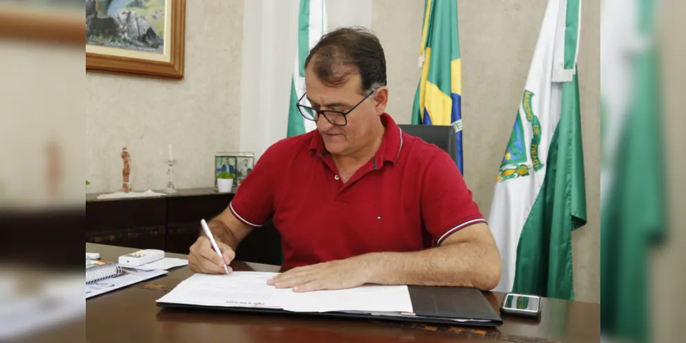Ordem de serviço foi assinada nesta quarta-feira pelo prefeito de Tibagi, Rildo Leonardi