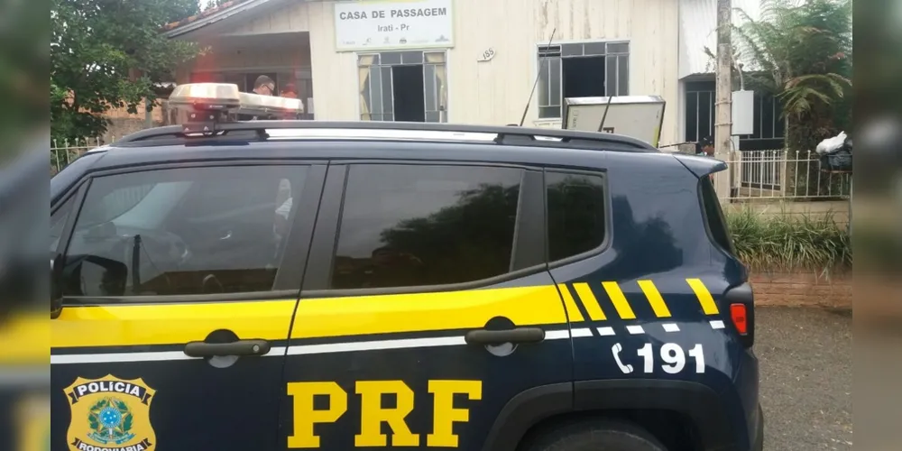 Vítima foi levada pela PRF até a Casa de Passagem de Irati para receber atendimento