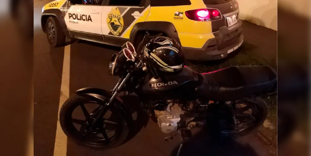 Imagem ilustrativa da imagem Polícia flagra adolescente com moto furtada em Arapoti