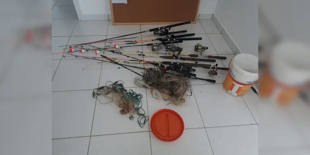 Três homens foram levados à delegacia por praticarem pesca predatória