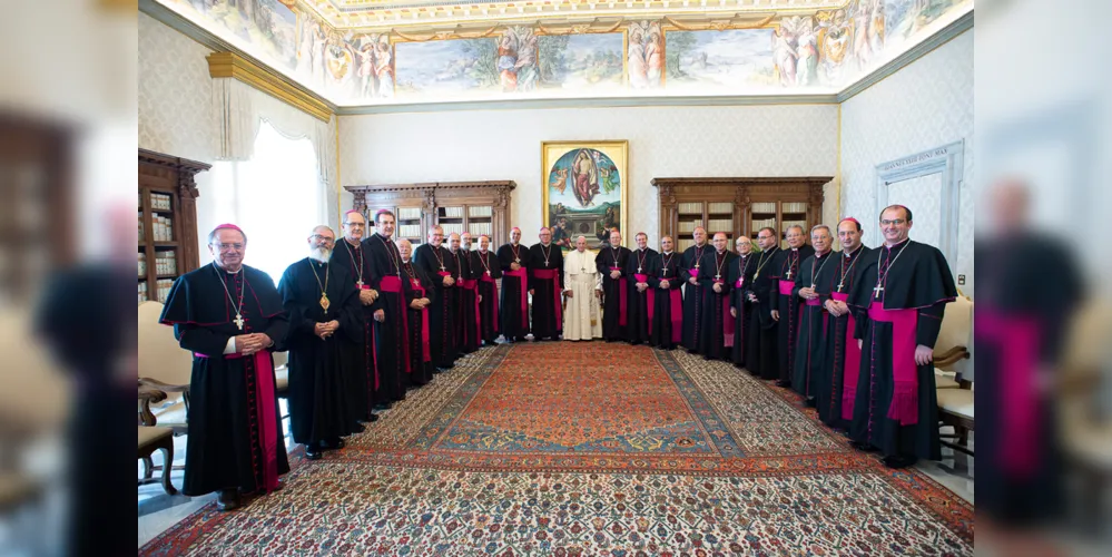 Nesta Quarta feira de Cinzas (26), os bispos participam da missa com o Papa na Basílica de Santa Sabina
