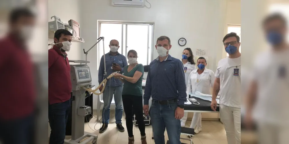 O grupo esteve em Rebouças atendendo a manutenção e reparo de respiradores do Hospital de Caridade Dona Darcy Vargas