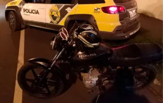 Imagem ilustrativa da imagem Polícia flagra adolescente com moto furtada em Arapoti