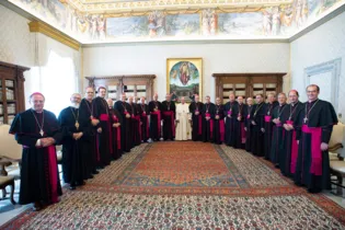 Nesta Quarta feira de Cinzas (26), os bispos participam da missa com o Papa na Basílica de Santa Sabina