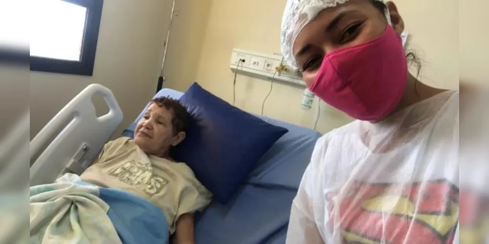 Maria da Conceição Oliveira, 68, testou positivo para a Covid e está internada no Hospital Abelardo Santos, em Belém, desde 30 de abril