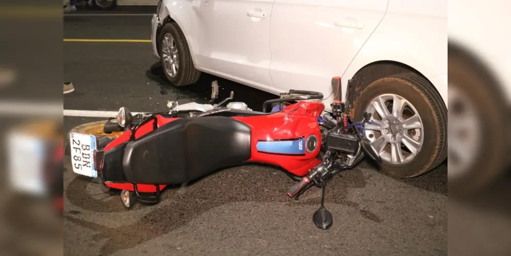 Imagem ilustrativa da imagem Motociclista sofre lesão após acidente em Uvaranas