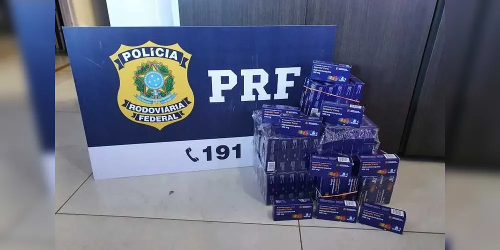 Na última quarta (27), agentes da PRF encontraram mais de três mil comprimidos de hidroxicloroquina contrabandeados do Paraguai para o Brasil
